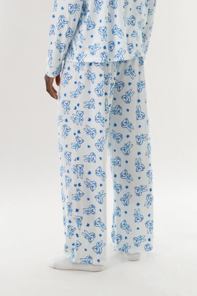 Canada Weather Gear Long Teddy Bear Pajama Pants - White - Mens Pajamas - International Clothiers