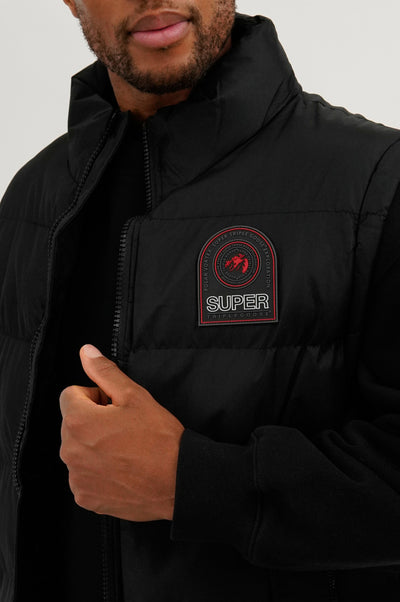 Super Triple Goose Double Pocket Bubble Vest - Black - Mens Vests - International Clothiers