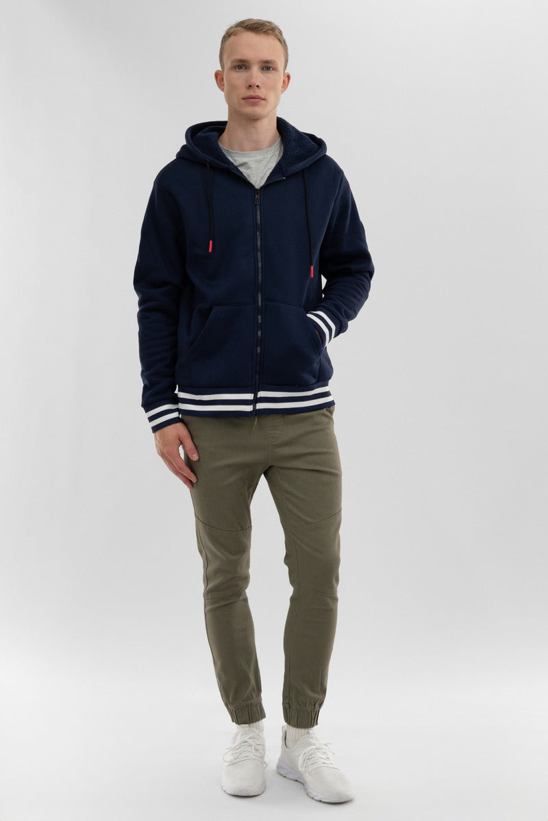 Canada Weather Gear Fleece Lined Zip Up Hoodie - Navy - Mens Hoodies & Sweatshirts - International Clothiers
