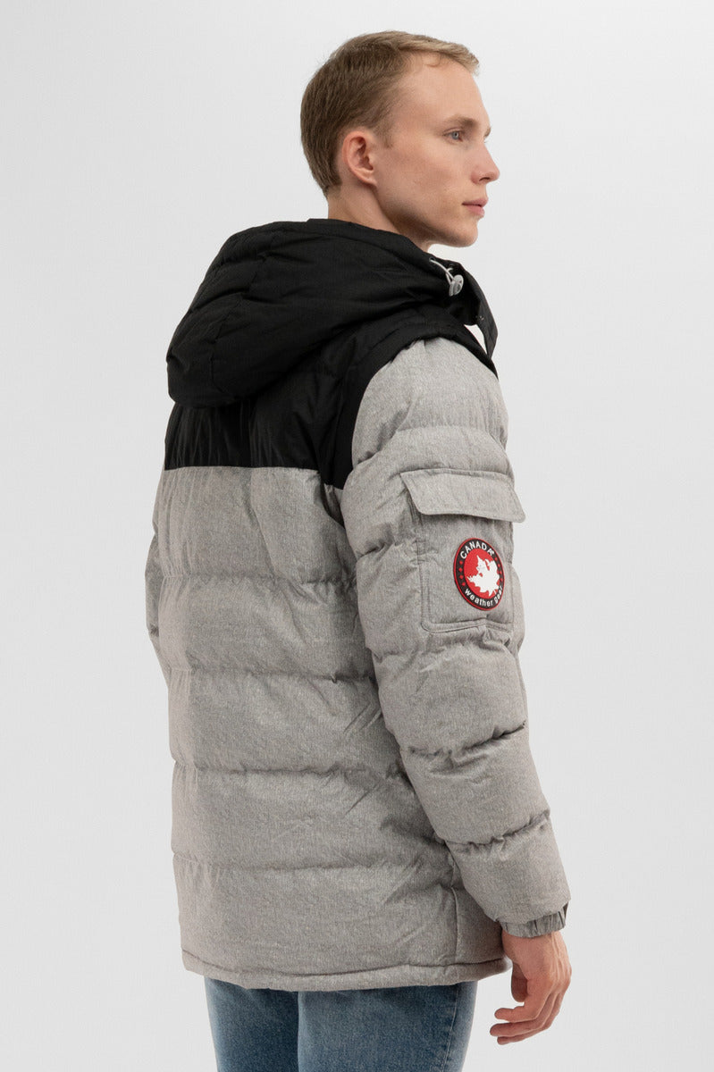 Canada Weather Gear Removable Sleeve Bomber Jacket - Grey - Mens Bomber Jackets - International Clothiers