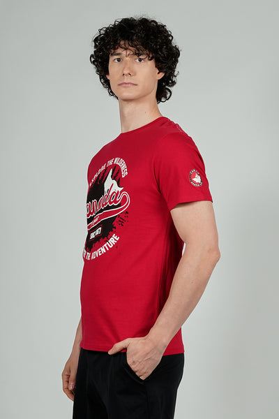 Canada Weather Gear Discover The Adventure Print Tee - Red