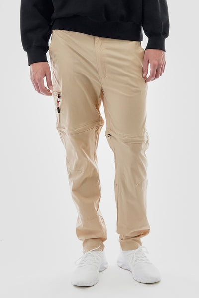 Canada Weather Gear Adventure Bound Solid Zip Off Cargo Pants - Beige - Mens Pants - International Clothiers