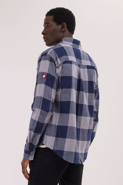 Canada Weather Gear Flannel Button Up Casual Shirt - Navy - Mens Casual Shirts - International Clothiers