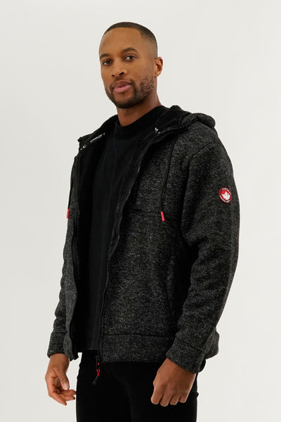 Canada Weather Gear Sherpa Lined Lightweight Jacket - Black - Mens Lightweight Jackets - International Clothiers