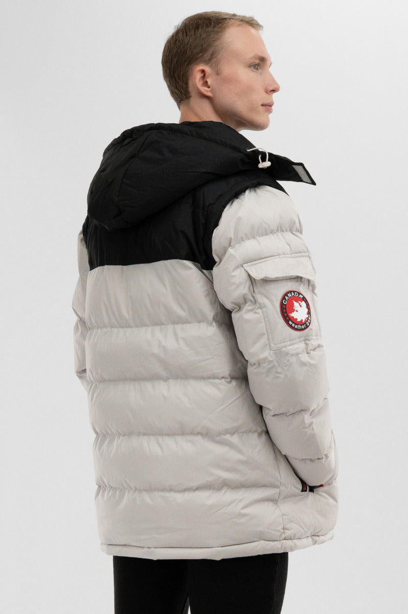 Canada Weather Gear Removable Sleeve Bomber Jacket - White - Mens Bomber Jackets - International Clothiers