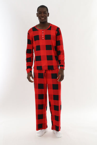 Canada Weather Gear Long Printed Pajama Pants - Red - Mens Pajamas - International Clothiers