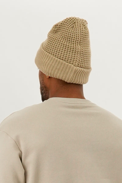 Canada Weather Gear Two Piece Waffle Hat - Beige - Mens Hats - International Clothiers