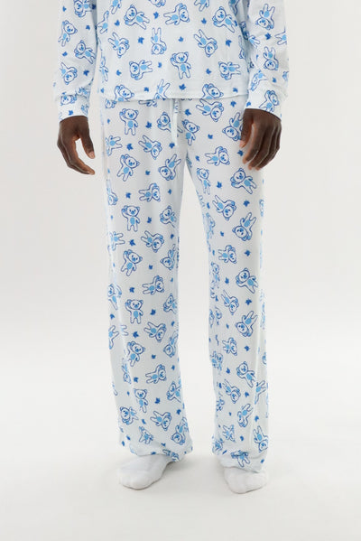 Canada Weather Gear Long Teddy Bear Pajama Pants - White - Mens Pajamas - International Clothiers