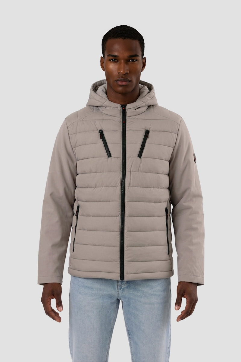 Lightweight Zip-Up Jacket - Taupe