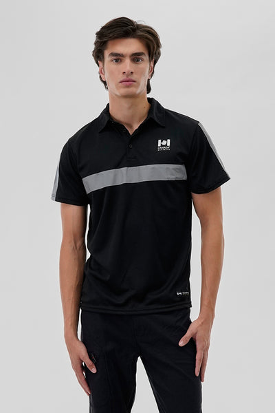 Canada Work Gear Hi-Vis Short Sleeve Polo Shirt - Black - Mens Polo Shirts - International Clothiers