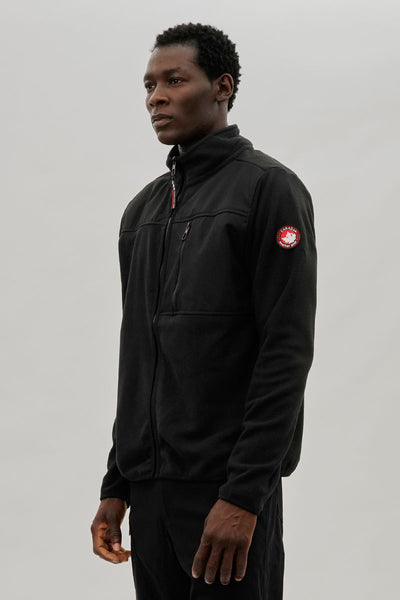 Canada Weather Gear Colour Block Fleece Lightweight Jacket - Black - Mens Lightweight Jackets - International Clothiers