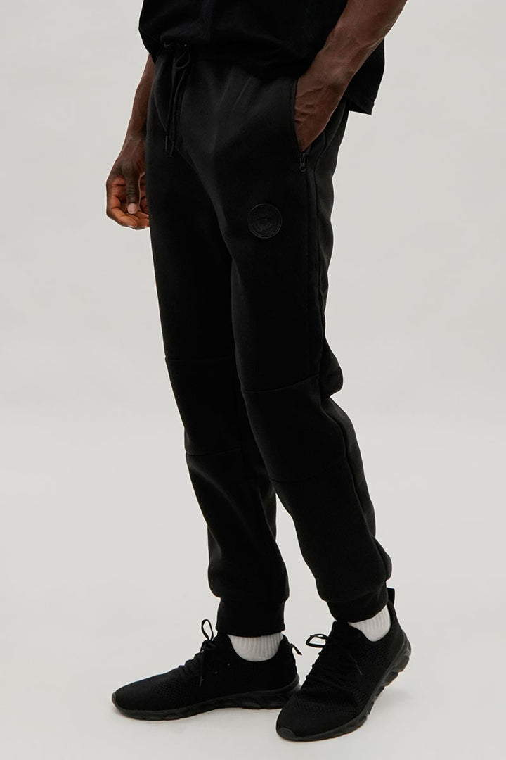 Super Triple Goose Basic Zipper Pocket Joggers Black