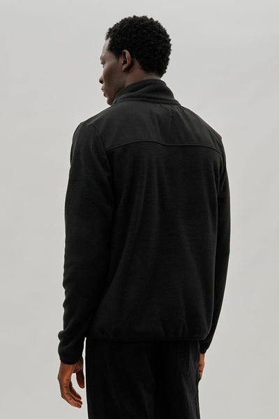 Canada Weather Gear Colour Block Fleece Lightweight Jacket - Black - Mens Lightweight Jackets - International Clothiers
