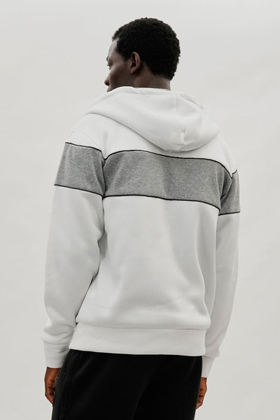 Super Triple Goose Colour Block Zip Up Hoodie - White - Mens Hoodies & Sweatshirts - International Clothiers