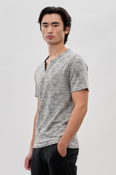Canada Weather Gear Vintage Short Sleeve Henley Tee - Grey - Mens Tees & Tank Tops - International Clothiers