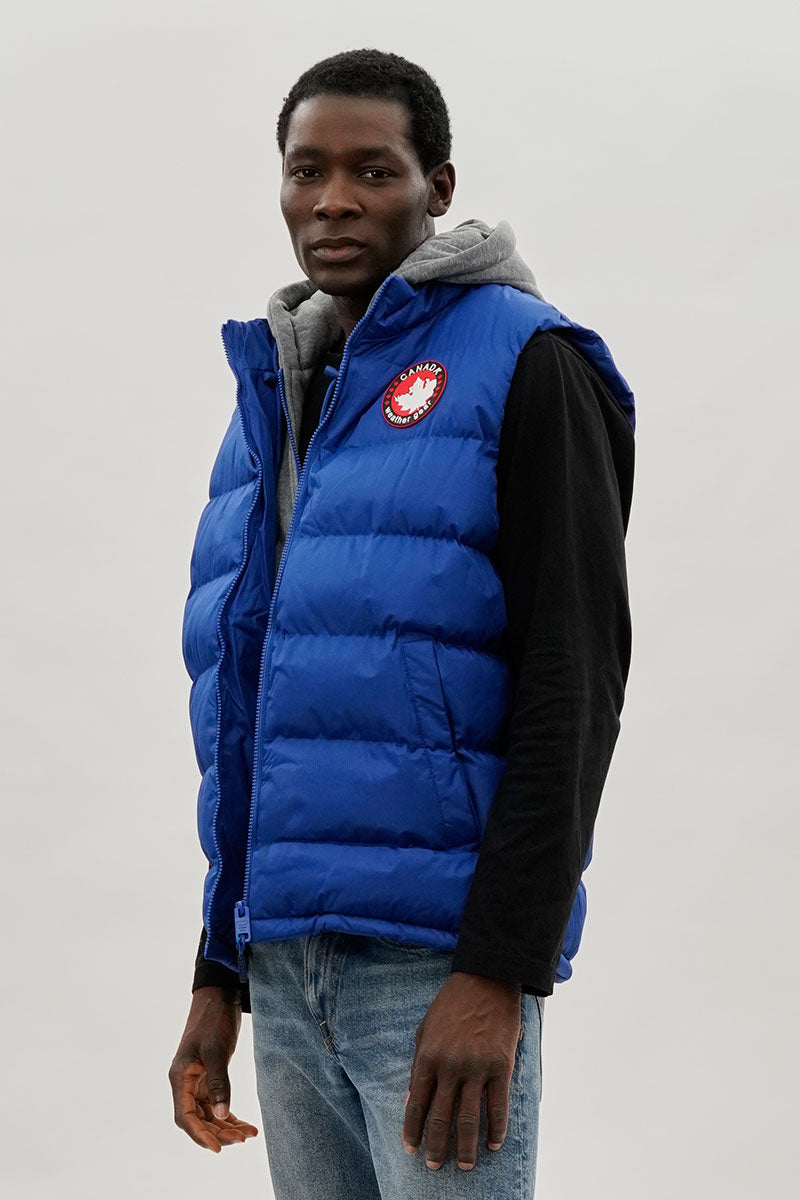 Canada Weather Gear Hooded Puffer Vest - Blue - Mens Vests - International Clothiers