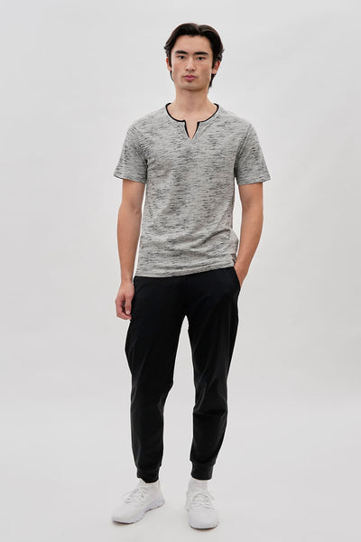 Canada Weather Gear Vintage Short Sleeve Henley Tee - Grey - Mens Tees & Tank Tops - International Clothiers