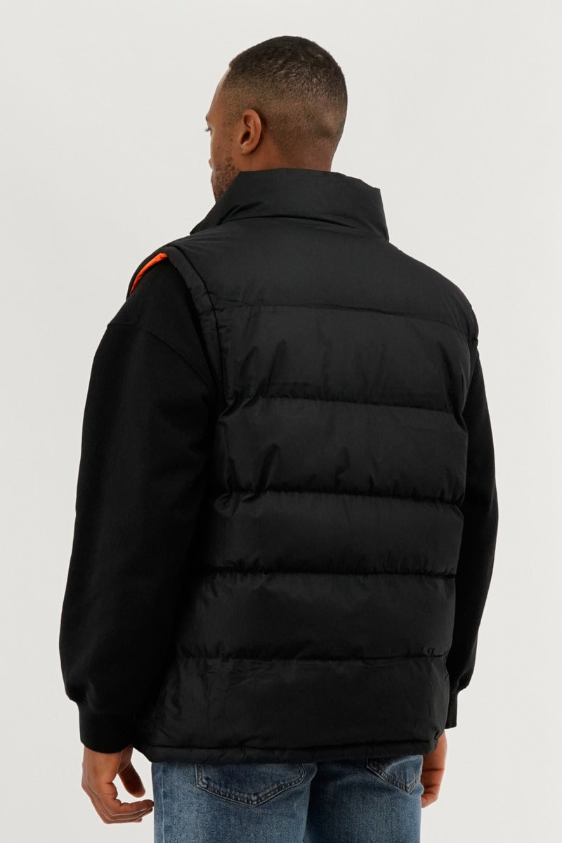 Super Triple Goose Double Pocket Bubble Vest - Black - Mens Vests - International Clothiers