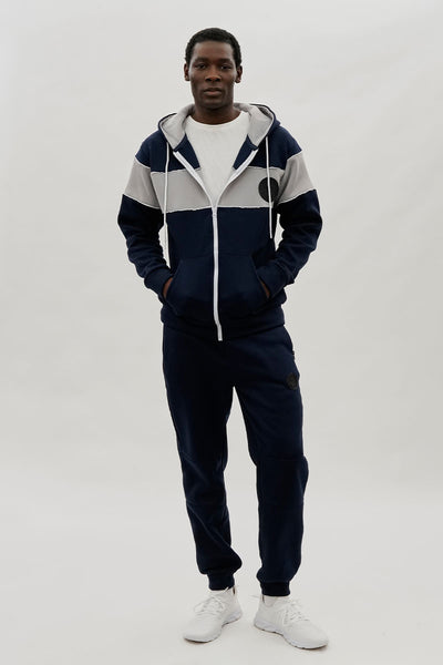 Super Triple Goose Basic Zipper Pocket Joggers - Navy - Mens Joggers & Sweatpants - International Clothiers