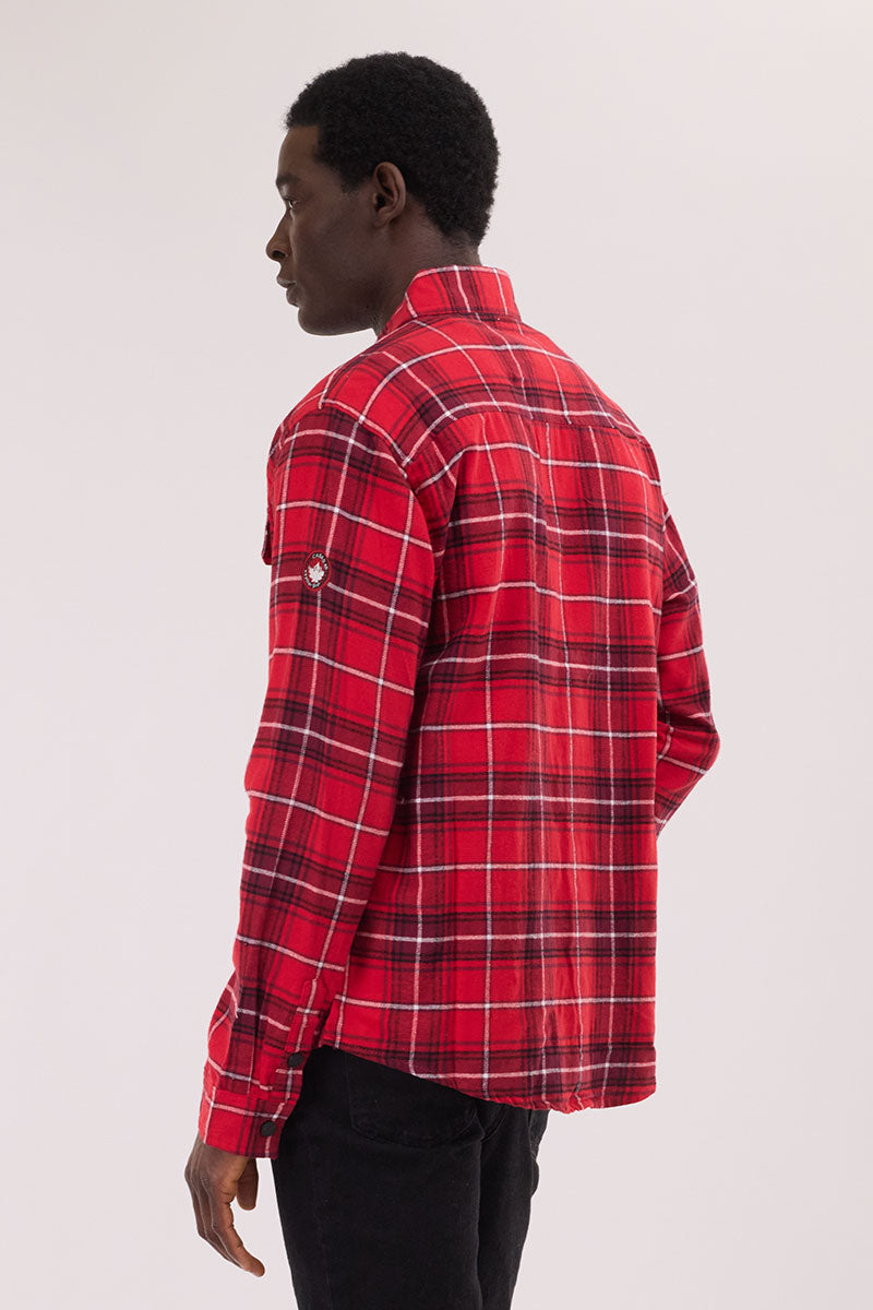 Canada Weather Gear Flannel Button Up Casual Shirt - Red - Mens Casual Shirts - International Clothiers
