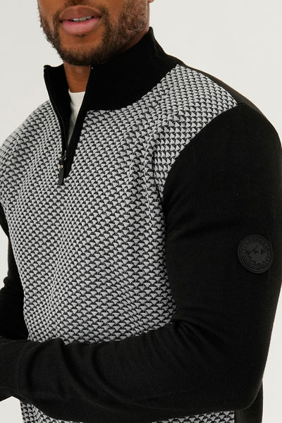 Canada Weather Gear 1/4 Zip Pullover Sweater - Grey - Mens Pullover Sweaters - International Clothiers