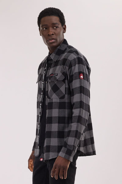Canada Weather Gear Plaid Button Up Casual Shirt - Black - Mens Casual Shirts - International Clothiers