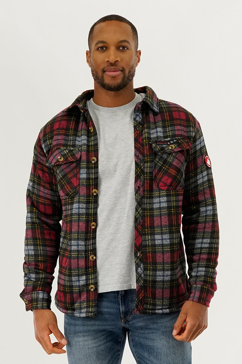 Canada Weather Gear Plaid Lightweight Jacket - Red - Mens Lightweight Jackets - International Clothiers
