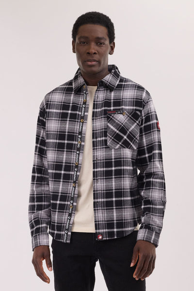 Canada Weather Gear Flannel Button Up Casual Shirt - Grey - Mens Casual Shirts - International Clothiers