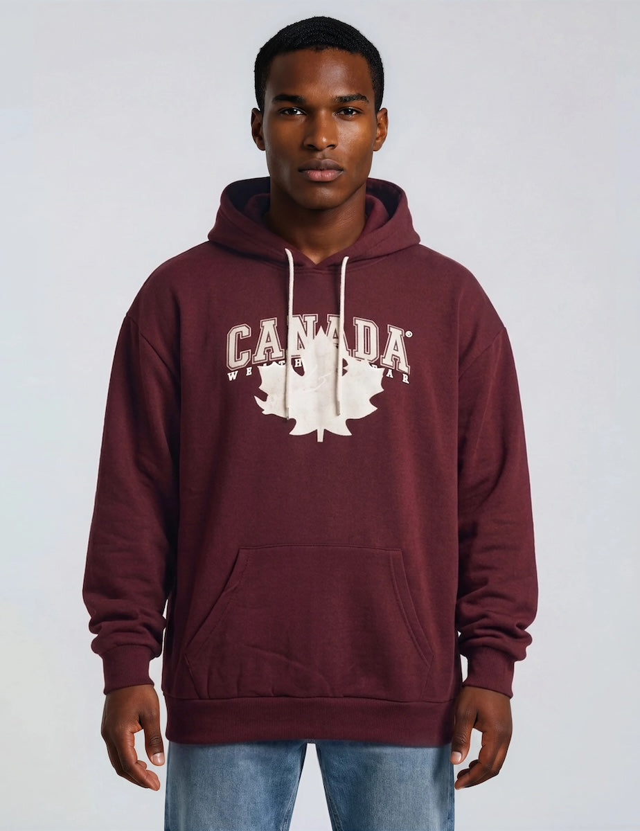 Classic Canada Hoodie - Burgundy