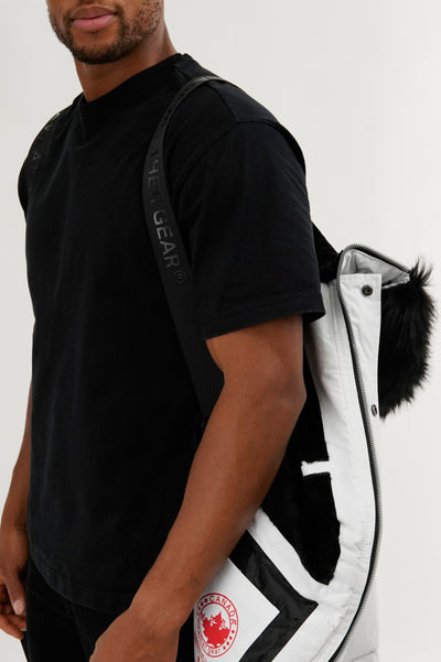 Canada Weather Gear Faux Fur Backpack Strap Parka Jacket - White - Mens Parka Jackets - International Clothiers