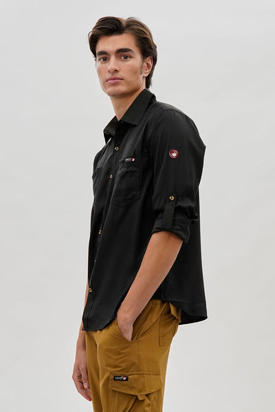 Canada Weather Gear Utility Ripstop Casual Shirt - Black - Mens Casual Shirts - International Clothiers