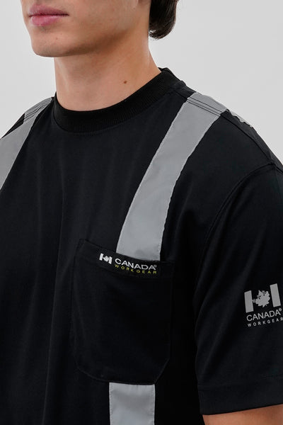 Canada Work Gear Hi-Vis Short Sleeve Tee - Black - Mens Tees & Tank Tops - International Clothiers