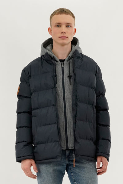 Canada Weather Gear Fleece Quilted Bomber Jacket - Navy - Mens Bomber Jackets - International Clothiers