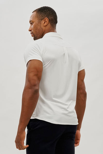 Canada Weather Gear Travel Collection Classic Short Sleeve Casual Shirt - White - Mens Casual Shirts - International Clothiers