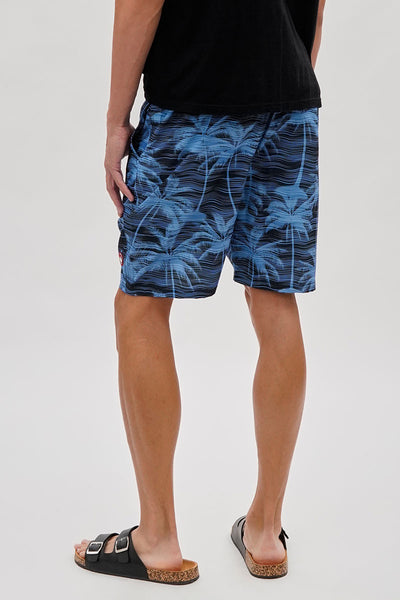 Canada Weather Gear Tropical Print Swim Shorts - Blue - Mens Shorts & Capris - International Clothiers