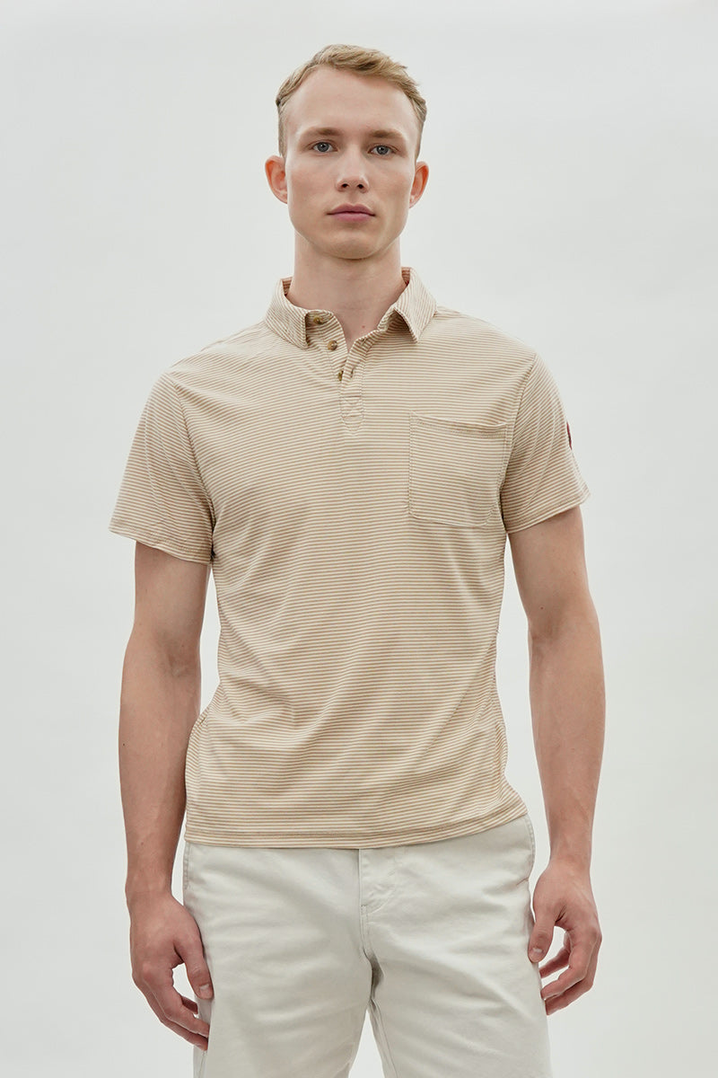 Canada Weather Gear Striped Polo Shirt