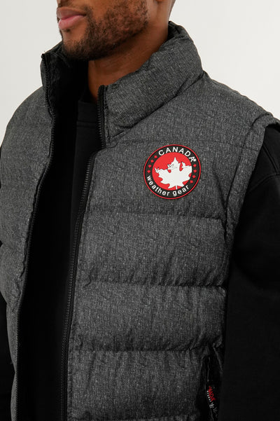 Canada Weather Gear Basic Puffer Vest - Grey - Mens Vests - International Clothiers