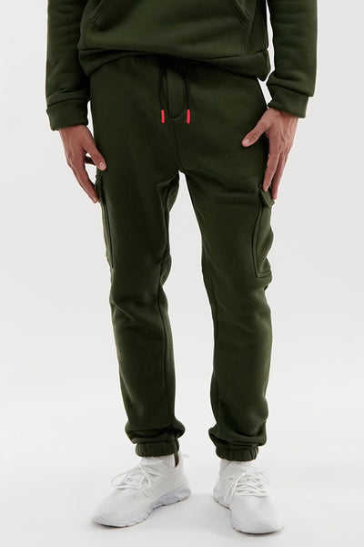 Canada Weather Gear Fleece Cargo Joggers - Olive - Mens Joggers & Sweatpants - International Clothiers