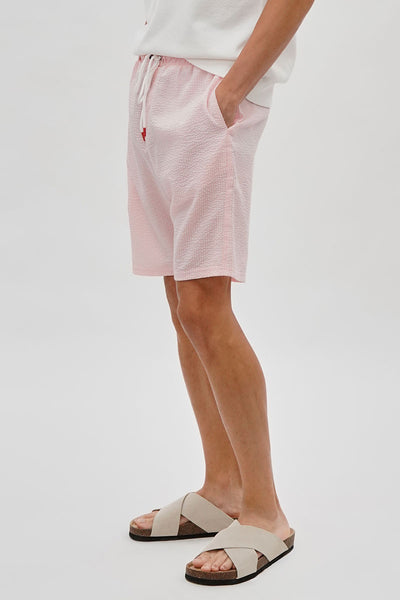 Canada Weather Gear Vintage Textured Tie Waist Shorts - Pink - Mens Shorts & Capris - International Clothiers