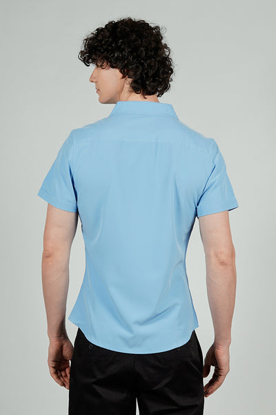 Canada Weather Gear Travel Collection Basic Button Up Casual Shirt - Blue