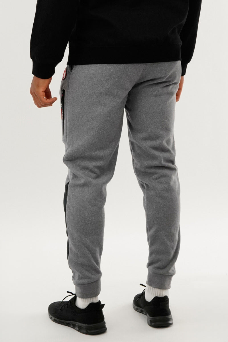 Canada Weather Gear Fleece Contrast Insert Jogger - Grey - Mens Joggers & Sweatpants - International Clothiers