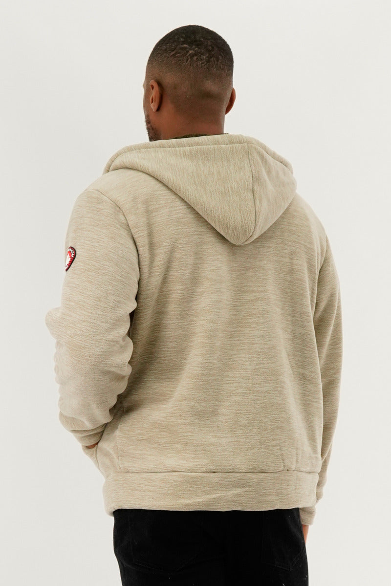 Canada Weather Gear Sherpa Lined Lightweight Jacket - Beige - Mens Lightweight Jackets - International Clothiers