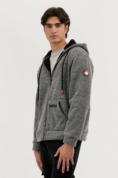 Canada Weather Gear Sherpa Lined Lightweight Jacket - Grey - Mens Lightweight Jackets - International Clothiers