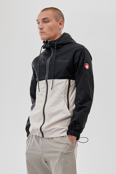 Canada Weather Gear Hooded Colour Block Lightweight Jacket - Black - Mens Lightweight Jackets - International Clothiers