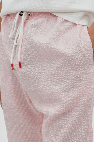 Canada Weather Gear Vintage Textured Tie Waist Shorts - Pink - Mens Shorts & Capris - International Clothiers