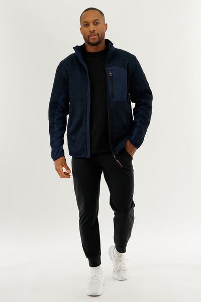 Canada Weather Gear Fleece Lightweight Jacket - Navy - Mens Lightweight Jackets - International Clothiers