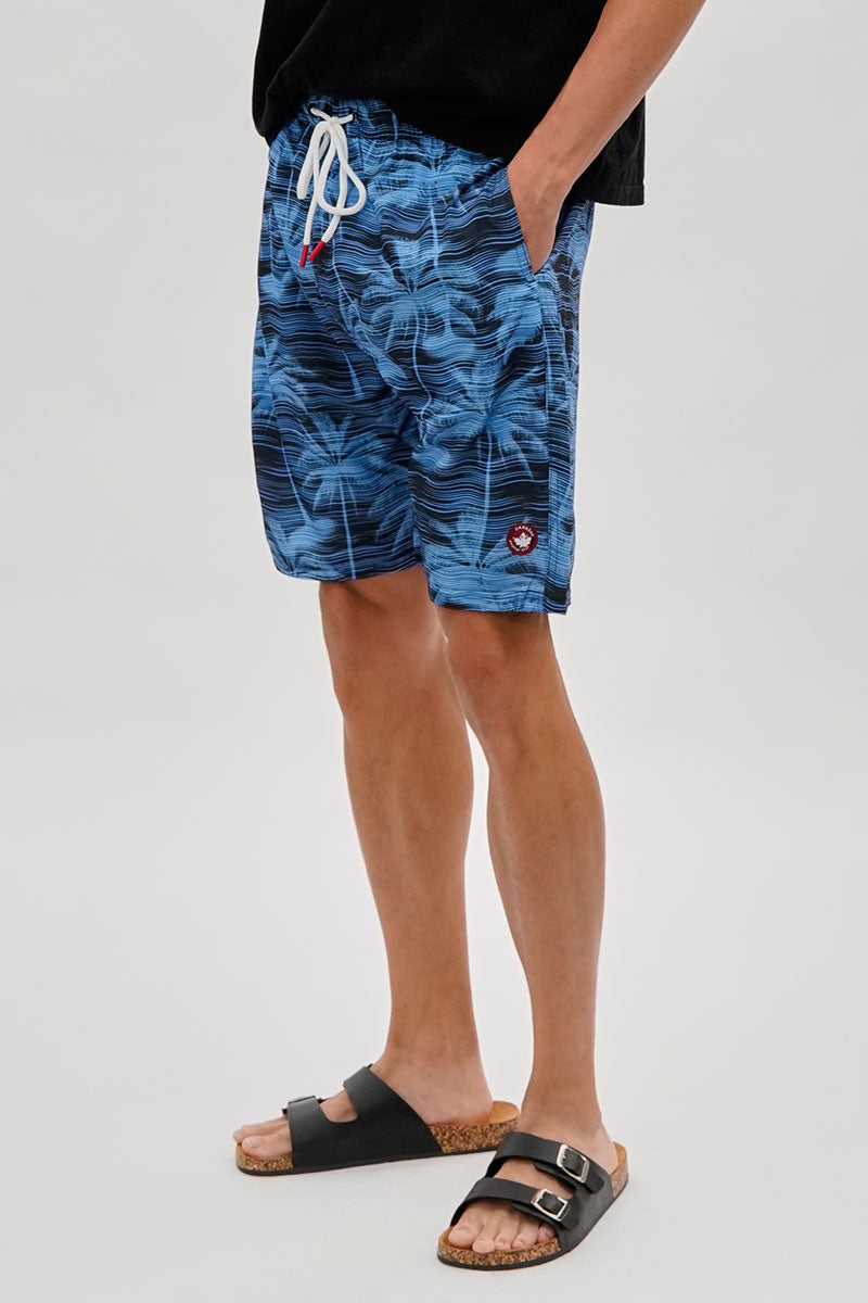 Canada Weather Gear Tropical Print Swim Shorts - Blue - Mens Shorts & Capris - International Clothiers