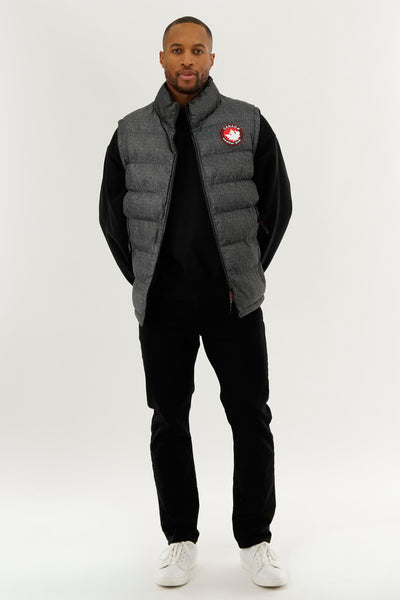 Canada Weather Gear Basic Puffer Vest - Grey - Mens Vests - International Clothiers