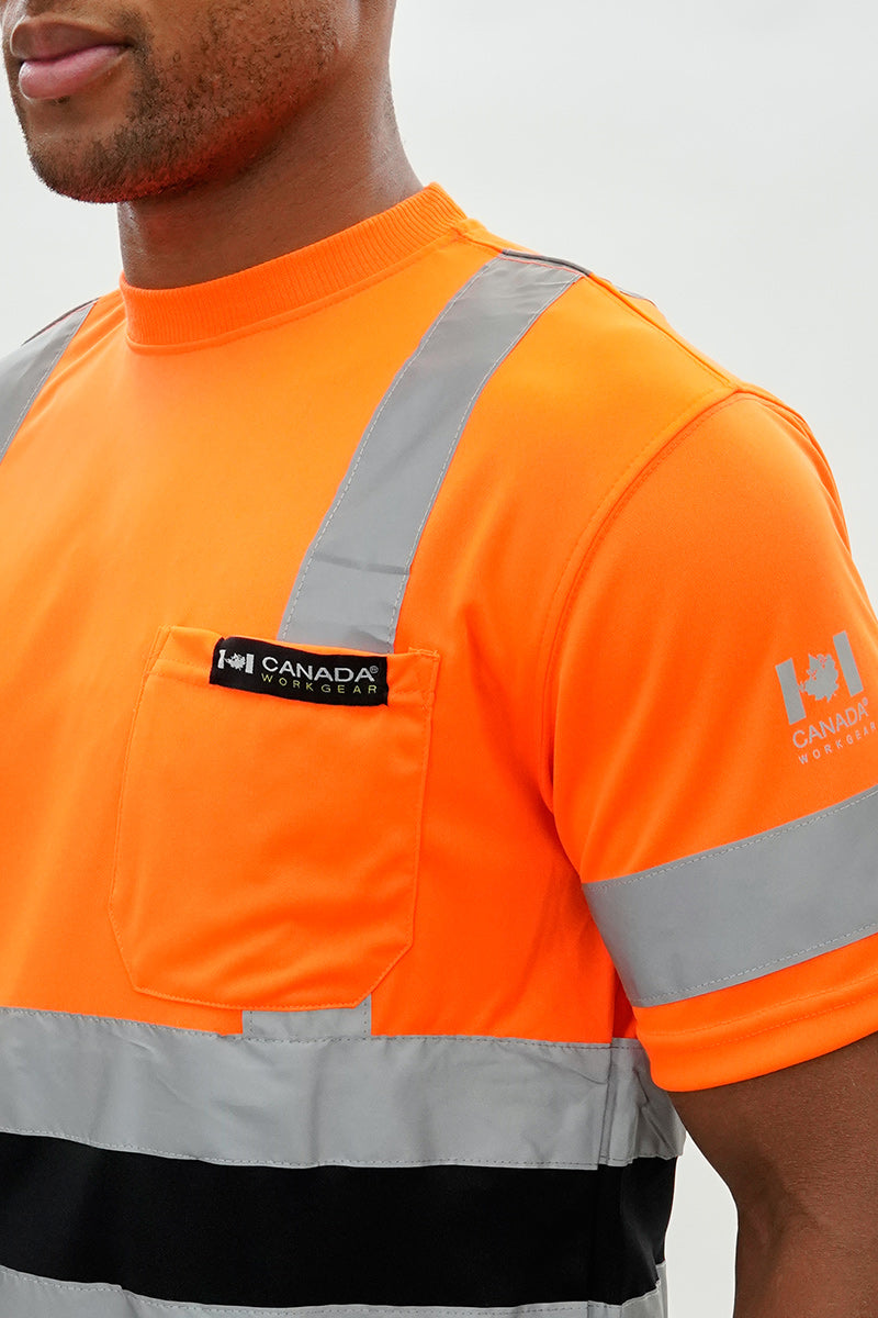 Canada Work Gear Hi-Vis Short Sleeve Tee - Orange - Mens Tees & Tank Tops - International Clothiers