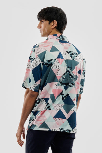 Canada Weather Gear Performance Abstract Geometric Print Polo Shirt - Pink - Mens Polo Shirts - International Clothiers